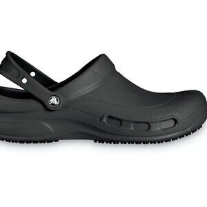 NWT CROCS BISTRO SLIP RESISTANT WORK CLOG BLACK W-8/ M-6